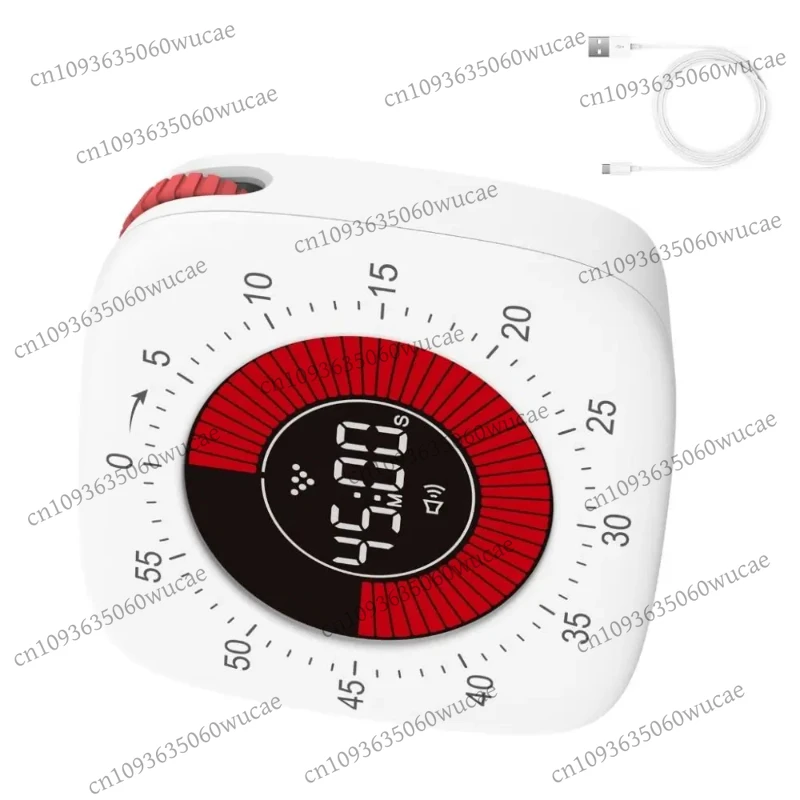 Rechargeable Visual Timer Digital 60 Minutes Timing Silcent Timers Dual Time Clock Mechanical Countdown Timer Kitchen