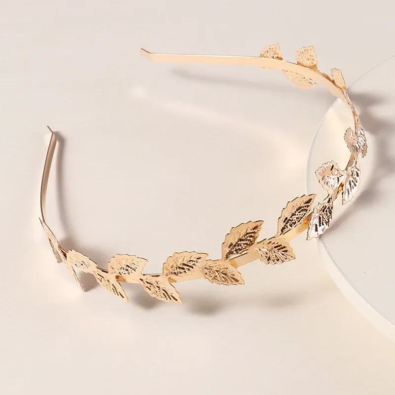 2021 New Fashion Retro Hair Bands For Women Wedding Metal Gold Leaf Butterfly Hair Headbands Girls Bride Hair Accessories