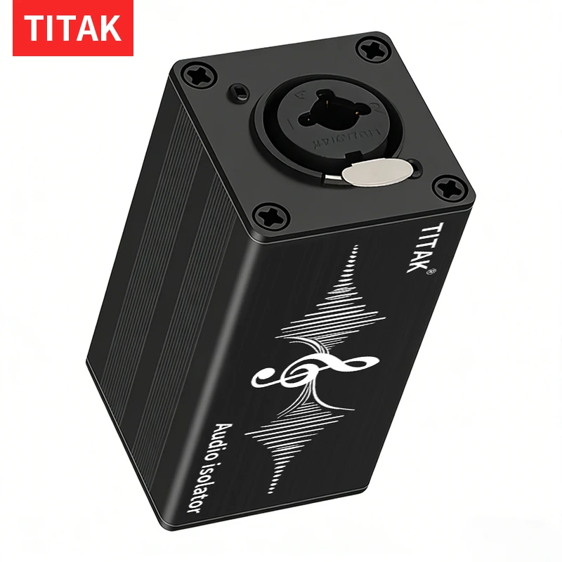 1Pcs XLR Balanced Hum Eliminator Audio Isolator Ground Loop Noise Canceller for Microphone Mixer Live Stage Studio