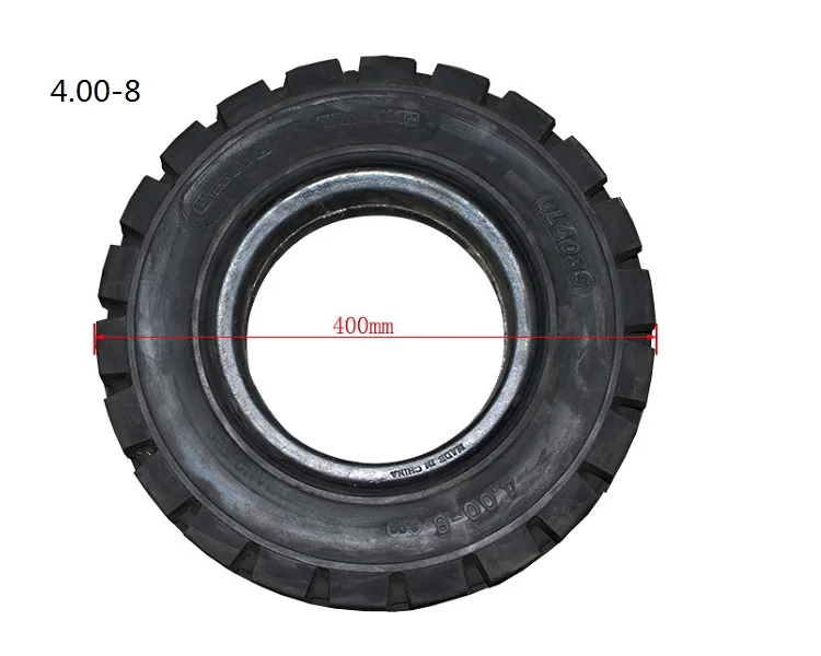 

Factory Wholesale Forklift Tire, Forklift Parts 4.00-8, 5.00-8 Rubber Solid Tyre