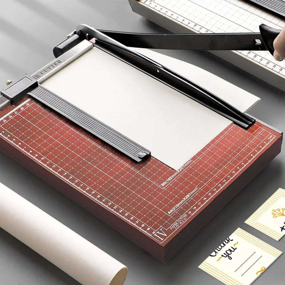 Durable Heavy Duty A4 Paper Cutter Metal Base Precise Cuts A5 Paper Guillotine Manual Professional Photo Cutting Machine Desktop