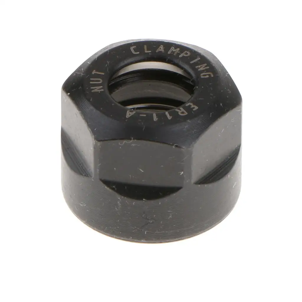 Durable ER11A Collet Nut Black Chrome Steel CNC Milling Accessory for Engraving Machine Holding Device