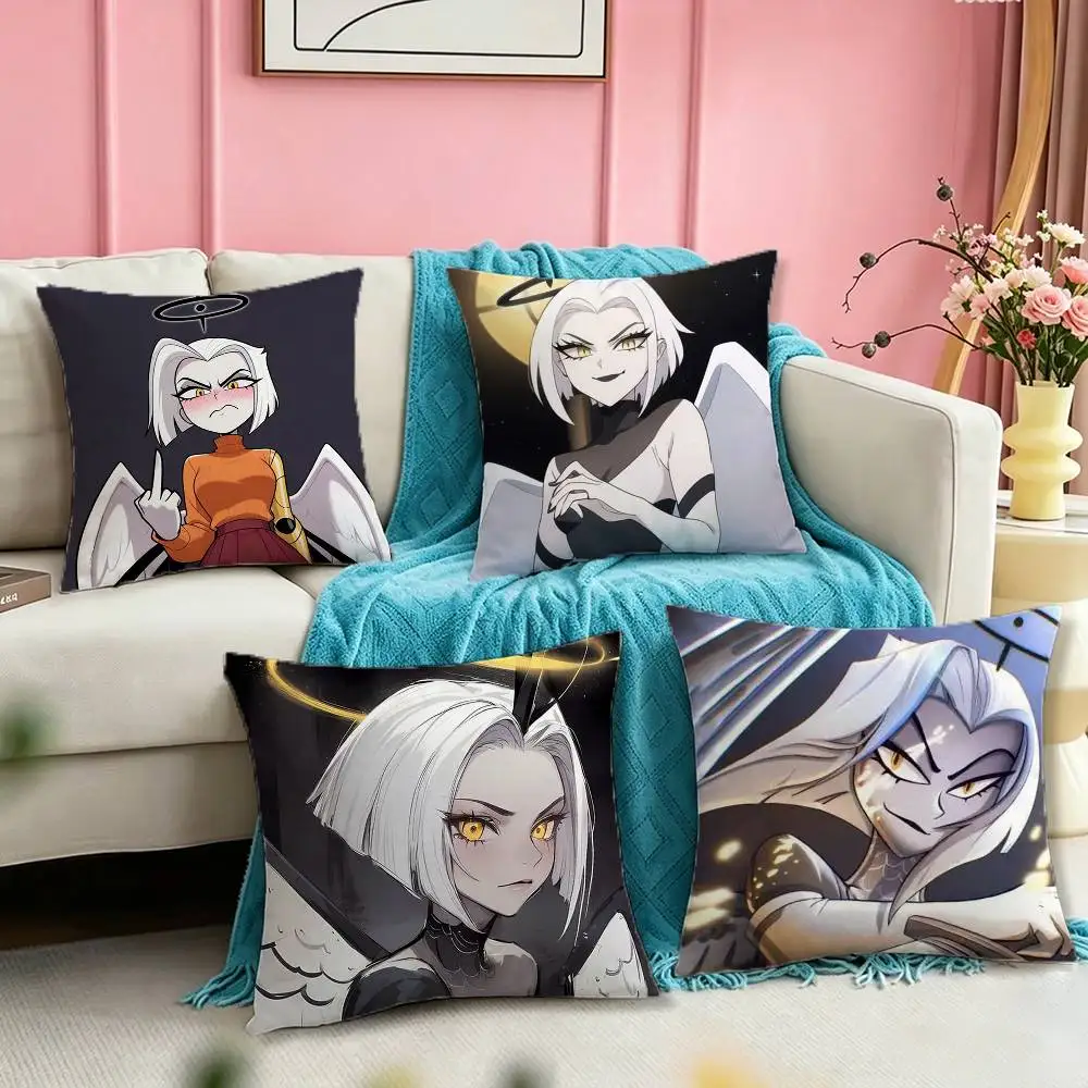

Lute H-HazbinES Anime Celebrity Pillow Case Square Double-Sided Sofa Cushion Cover Bedroom Bedside Pillow