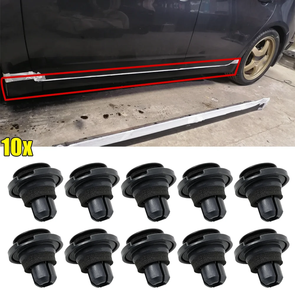 909140055   10 Uds. Para Subaru Forester Legacy Exiga Outback alféizar de coche falda lateral Panel embellecedor moldura retenedor Push in remache sujetador