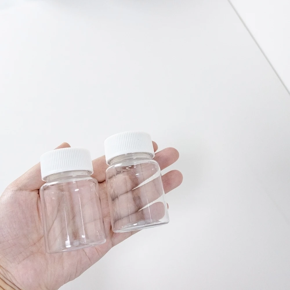 

50Pcs 50ml 80ml PET Bottle White Plastic Cap Lotion Bottles with Screw Cosmetic Sample Container Mini Travel Liquid PET Bottle