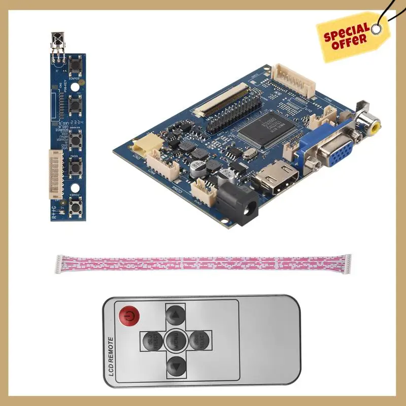 7-дюймовый ЖК-экран 1024x600, плата драйвера с платой драйвера, монитор для Raspberry Pi, поддержка AV, реверсивный приоритет-WMAN