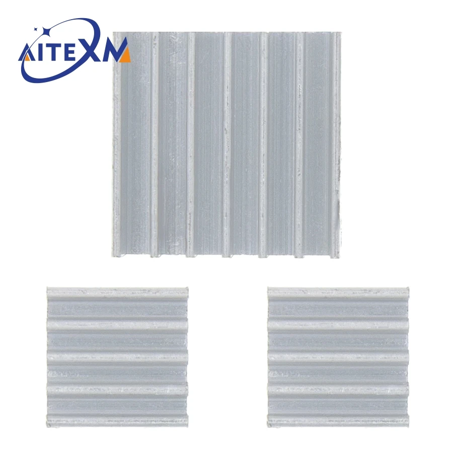 3PCS Adhésif Raspberry Pi Refroidisseur de Radiateur Radiateur En Aluminium Pur Kit Radiateur Pour Le Refroidissement Raspberry Pi 2 B