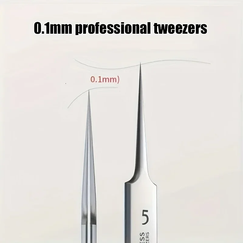 1pc Fine Tweezers For Removing Blackheads And Acne, Stainless Steel, Suitable For All Skin Types, No Fragrance