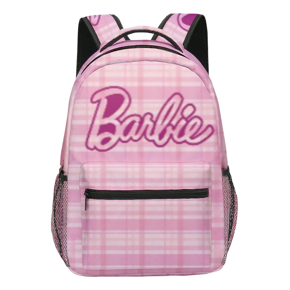 

MINISO New Barbie Peripheral Film Primary and Secondary School Student Backpack Fashion Trend Series Oxford Cloth School Bag