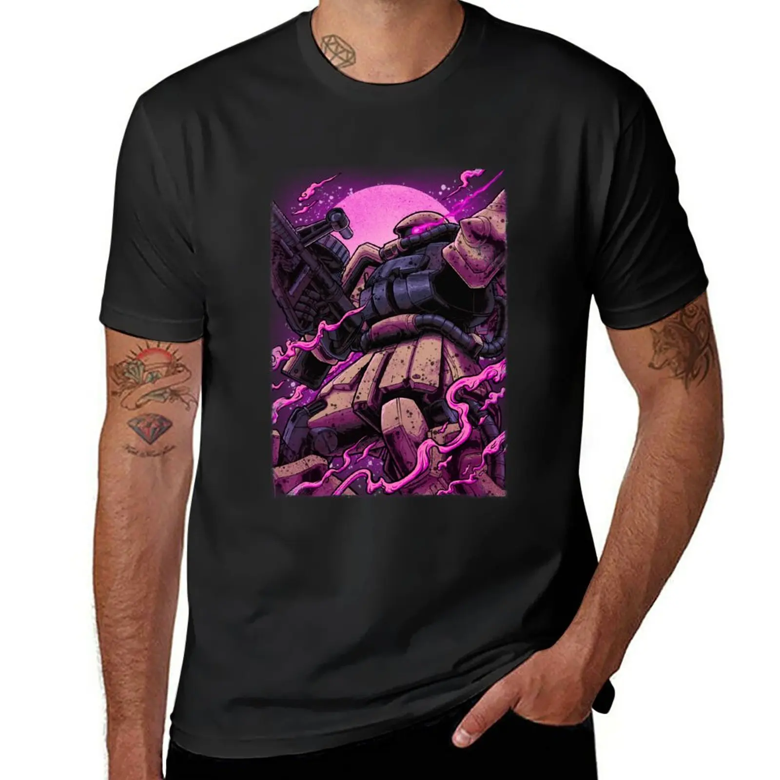 New Zaku II F2 T-Shirt Tee shirt man clothes Men's long sleeve t shirts