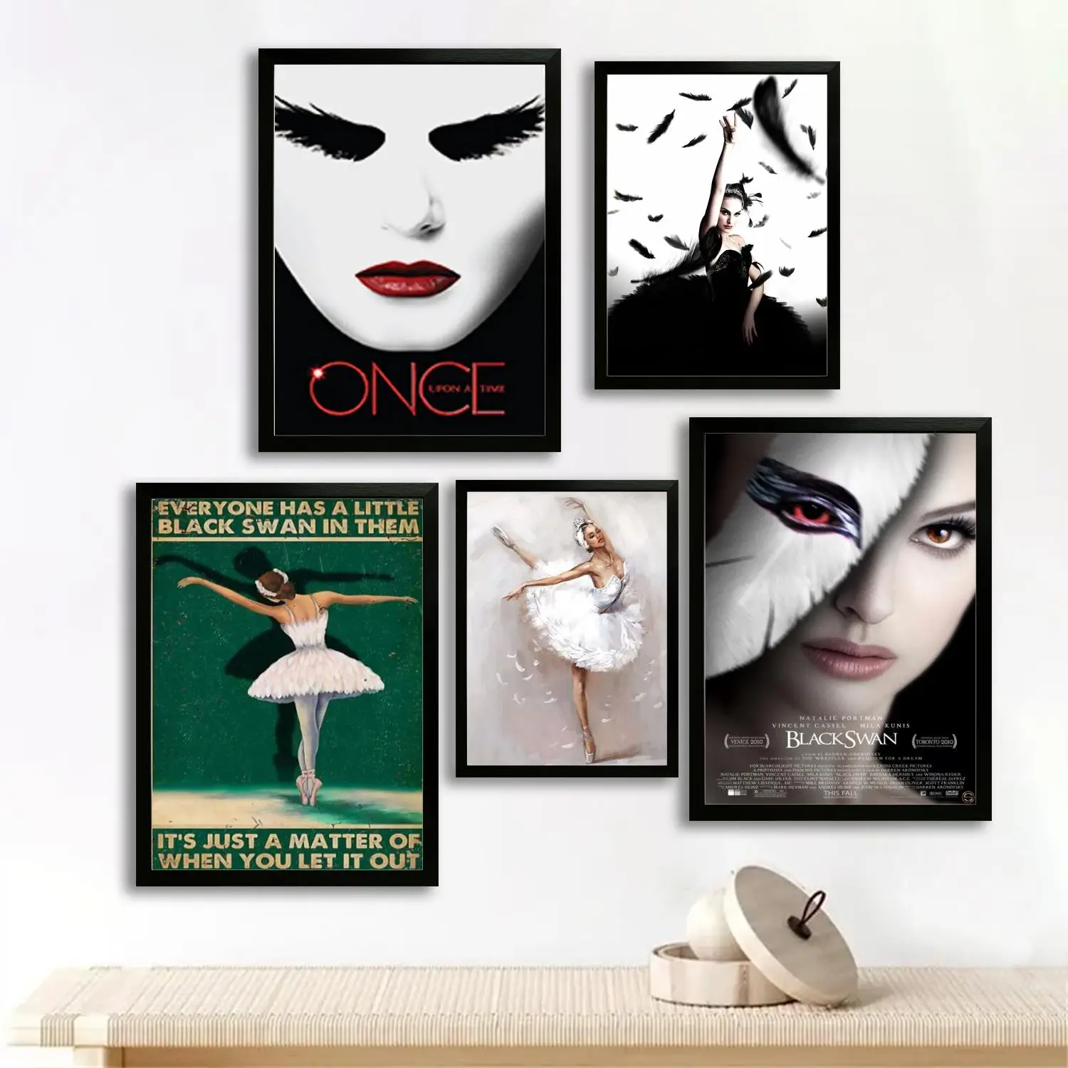 black swan Movie Canvas Art Poster and Wall Art Picture Print, Modern Family Bedroom Decor Posters,Decorative painting