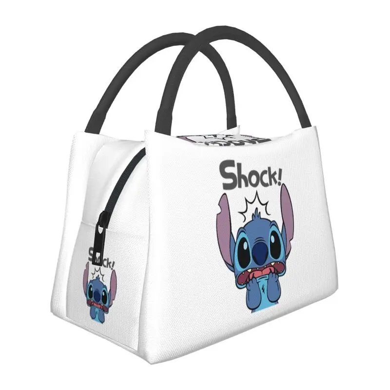 

Stitch TV Cartoon Animation Insulated Lunch Bag for Camping Travel Waterproof Thermal Cooler Bento Box Women