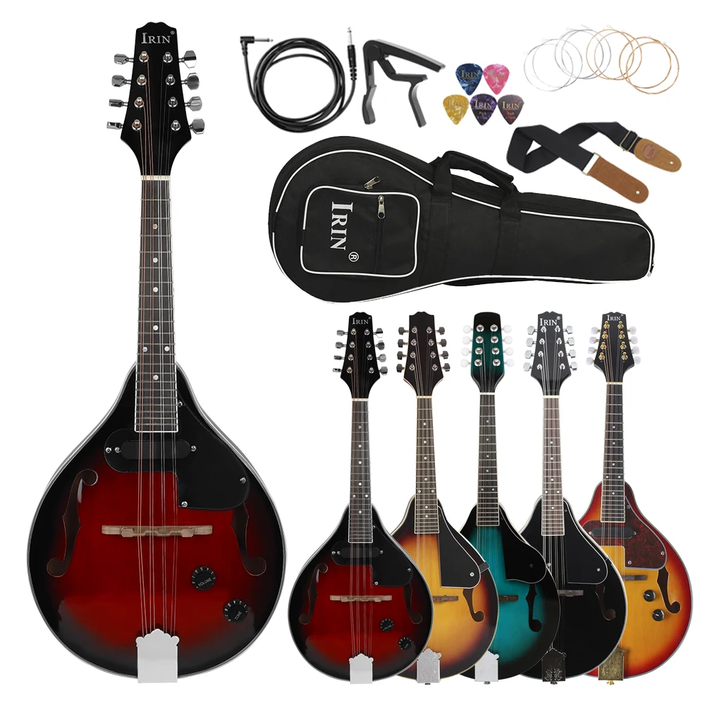 

IRIN Mandolin 8-String Guitar A Style Electric Mandolin Stringed instruments with Bag String Capo Strap Pick Guitar Accessories