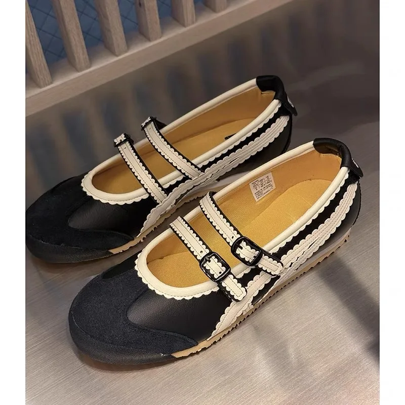 

Casual Walking Shoes Versatile Velcro Strap Footwear Mary Jane Shoes Women Sweet Round Toe Ballet Flats Sporty Sneakers Female
