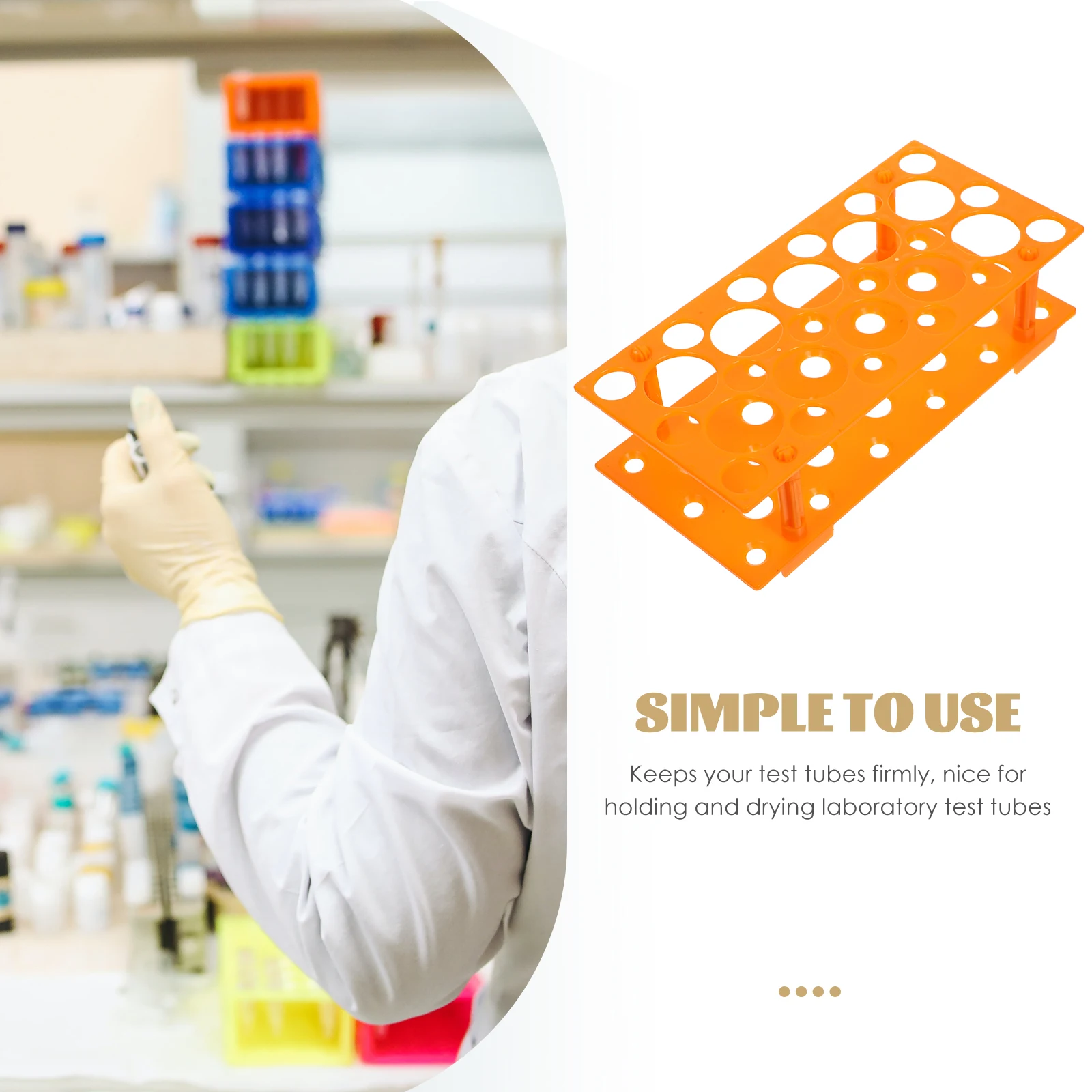 

26Hole Rack Test Tube Holder For 50Ml 15Ml 10Ml Lab Storage Organizer Pp Material Tube Rack For Laboratory