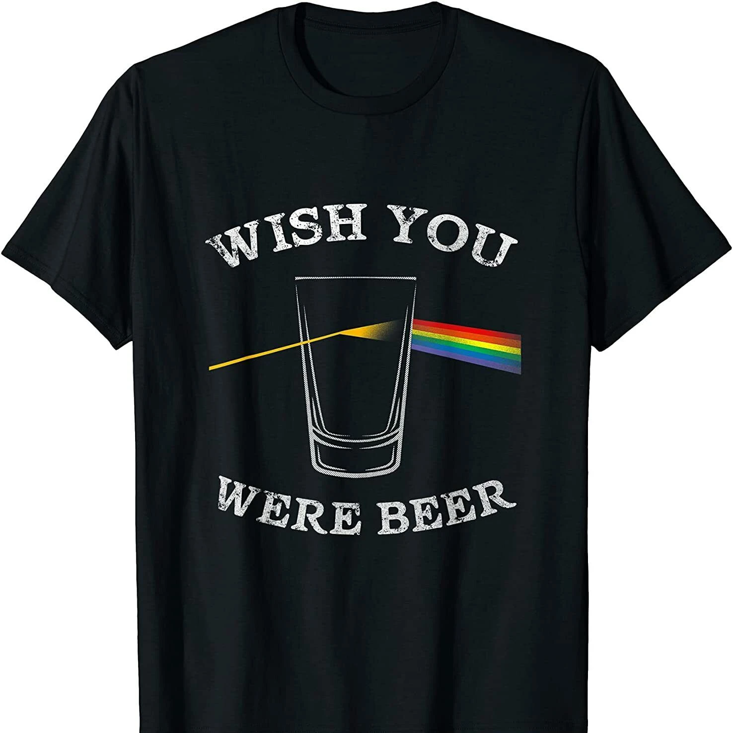 Wish You Were Beer Funny Bar Beer Drinker T Shirt New 100% Cotton Short Sleeve O-Neck T-shirt Casual Mens Top