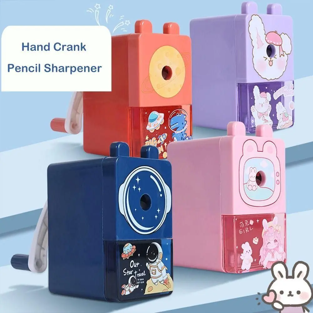 Student Stationery Cartoon Pencil Sharpener Pencil Tool Cartoon Manual Pencil Sharpener Single Hole