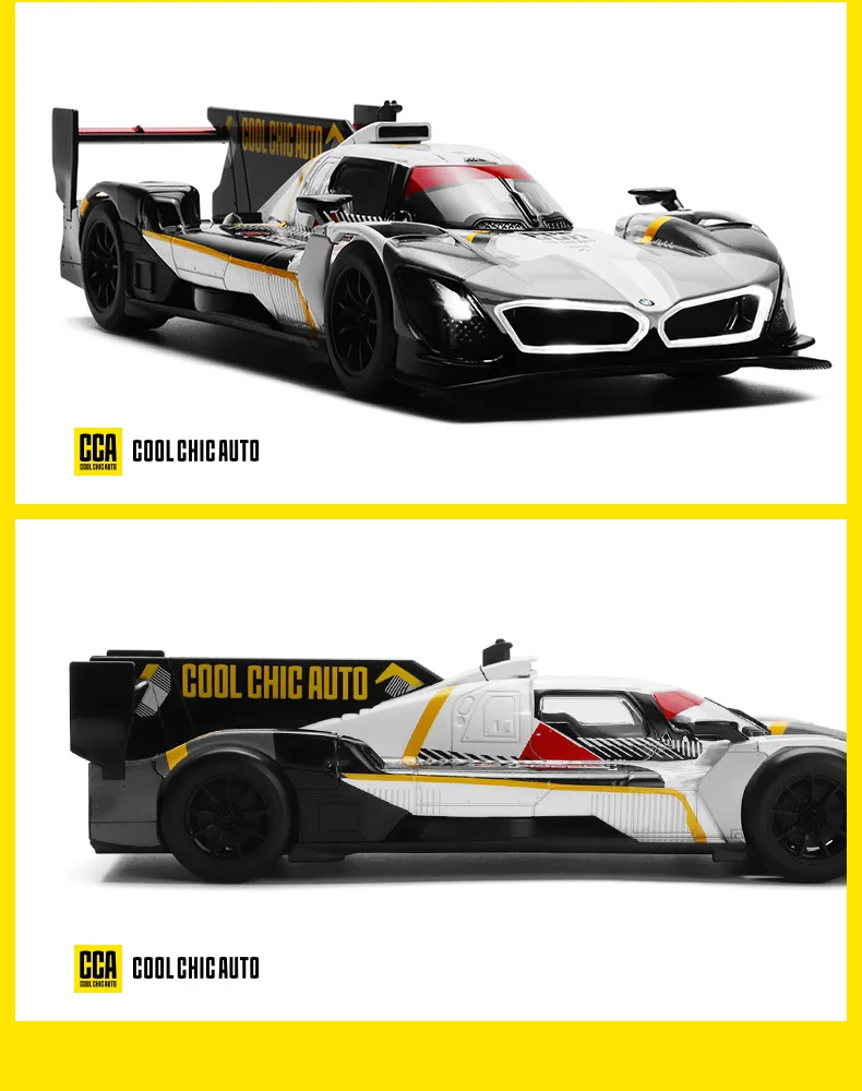 Diecast cca 1:24 bwm m híbrido v8 modelo de carro de corrida coleção miniatura voiture crianças menino veículo de brinquedo novidade brinquedos navidad presentes