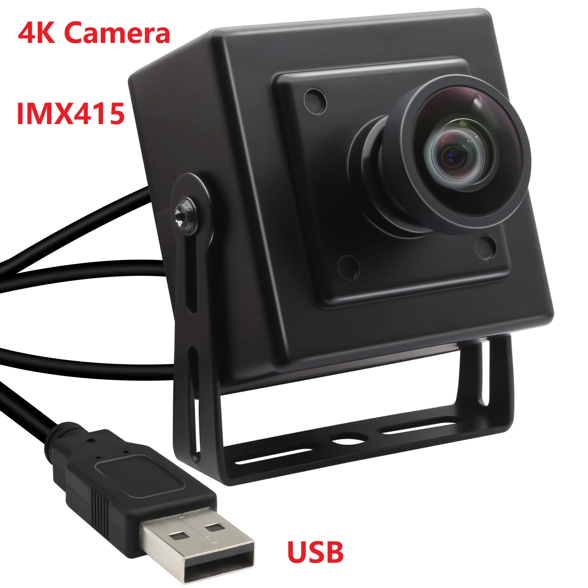 ELP 4K IMX415 Ultra HD USB Camera 3840x2160P 30fps Webcam with Wide Angle No Distortion Lens High Speed Machine Vision Camera