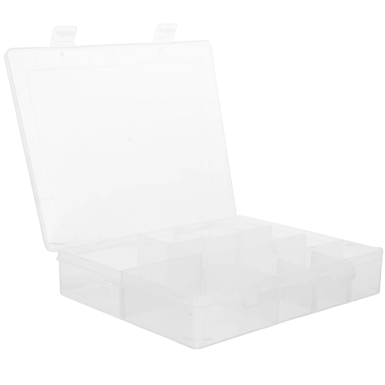 

Clear Plastic Organizer Box 14 Grids Storage Container With Lid For Beads Jewelry Tools Crafts Diy Home Office Use Durable