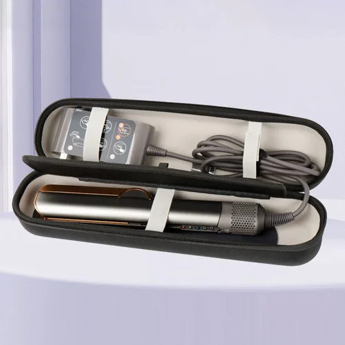 Imagen 2 del producto Estuche de transporte duro EVA, bolsa de almacenamiento de viaje portátil antiarañazos a prueba de golpes para alisador de pelo Dyson Airstrait HT01