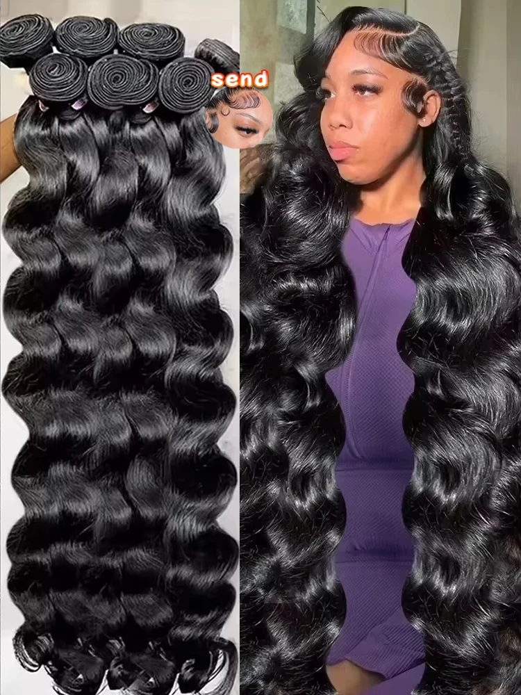 

40 48Inch 16A Body Wave Bundles Remy Hair Extensions 3/4/5 Bundle Loose Wave 100% Brazilian Raw Human Hair Bundles Fast Shipping