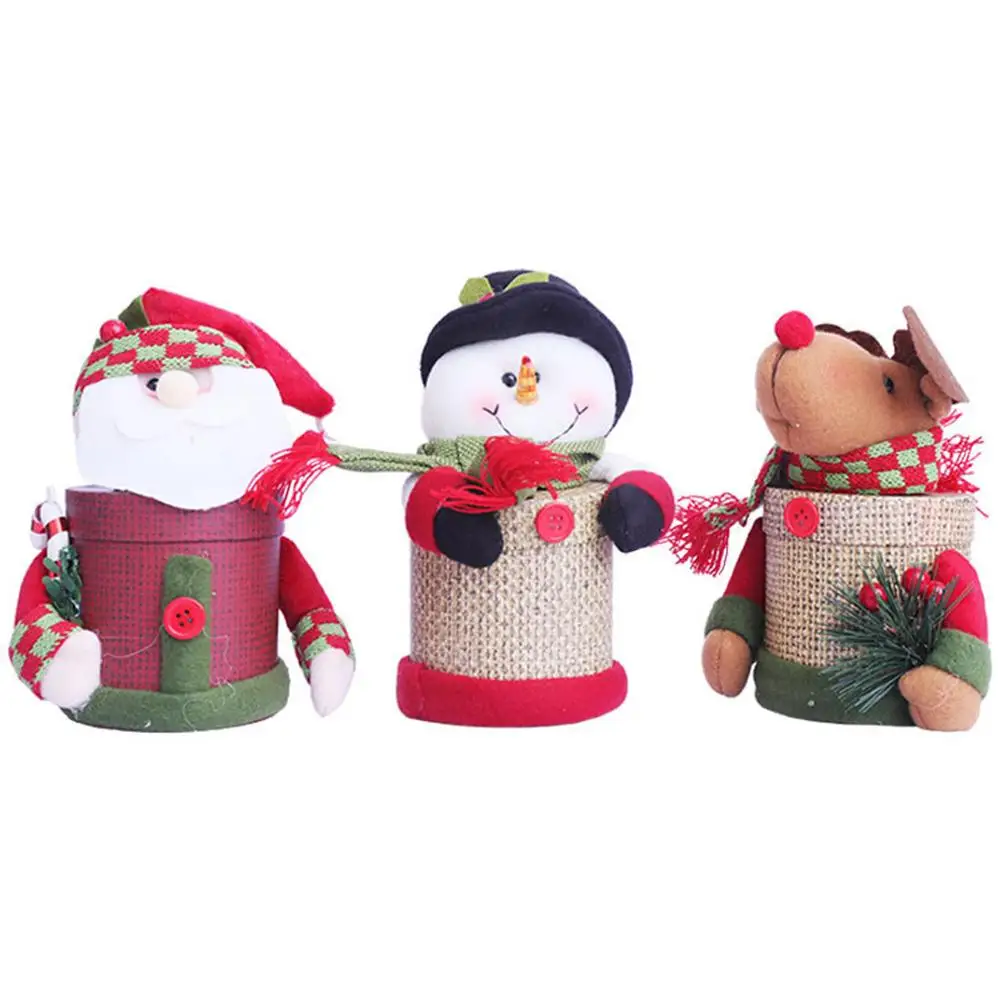 

2 Pcs Christmas C Storage Jars Safe for Children Decorative Containers Festive Gift Ideas Party Supplies