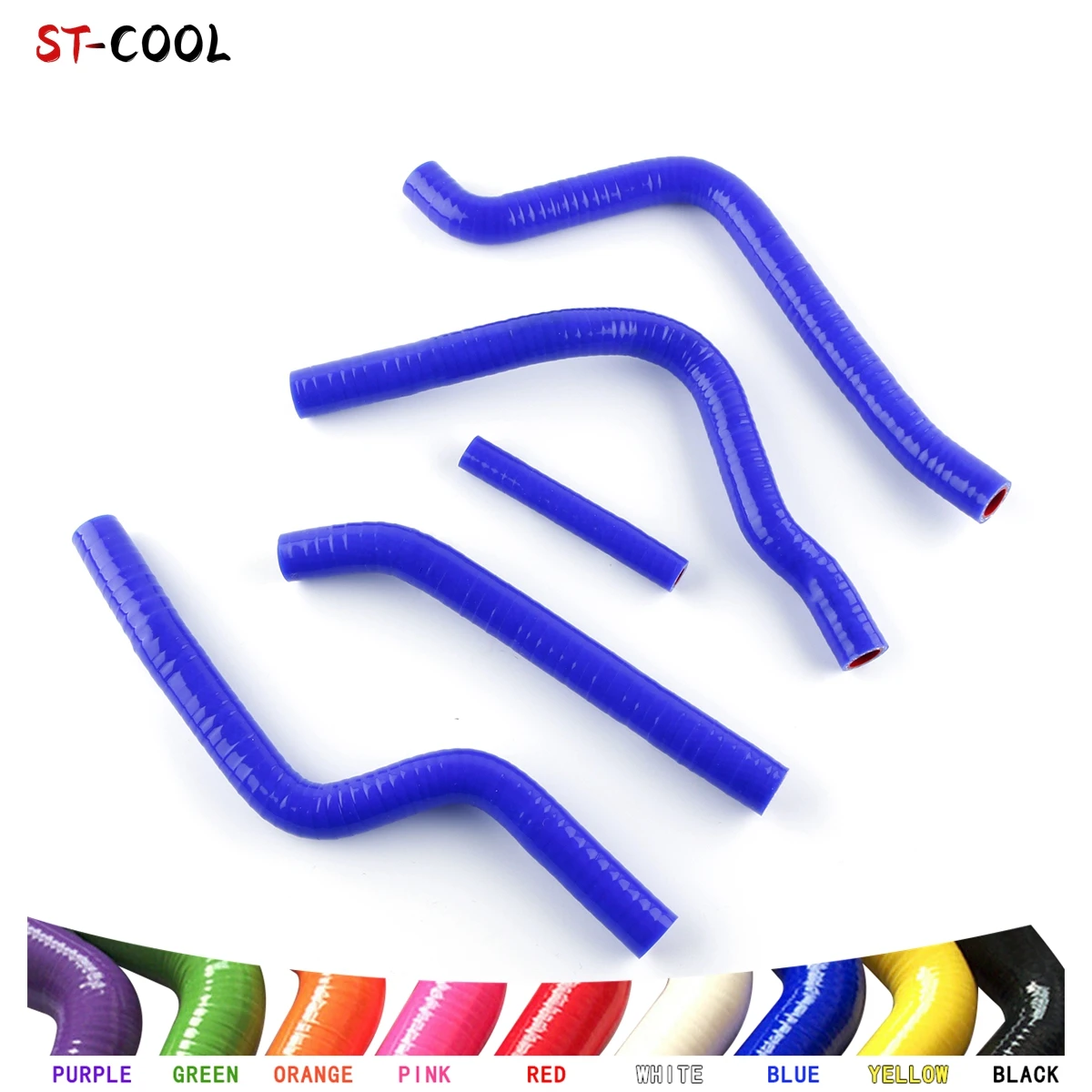 

For Kawasaki KX 125 KX125 1990 1991 1992 1993 Radiator Hoses Kit Silicone Tubes Piping 5Pcs 10 Colors