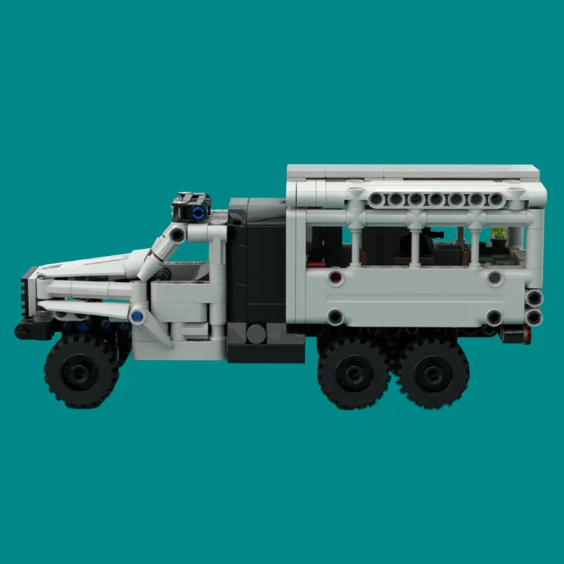 530개 부품 MOC 맞춤형 테크닉 6x6 자동차 하우스 모델 블록 기술 조립 창의적 DIY 장난감 생일 선물