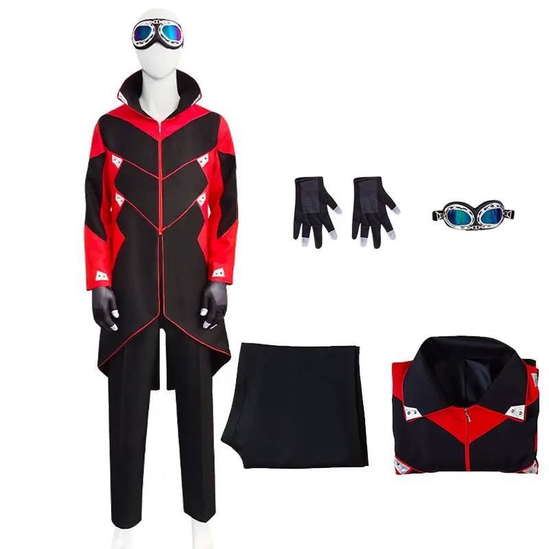 

Eggman Hedgehog Cosplay Doctor Dr.Eggman Outfit Jacket Pants Gloves Glasses Set Ivo Robotink Costumes Halloween Party Customized