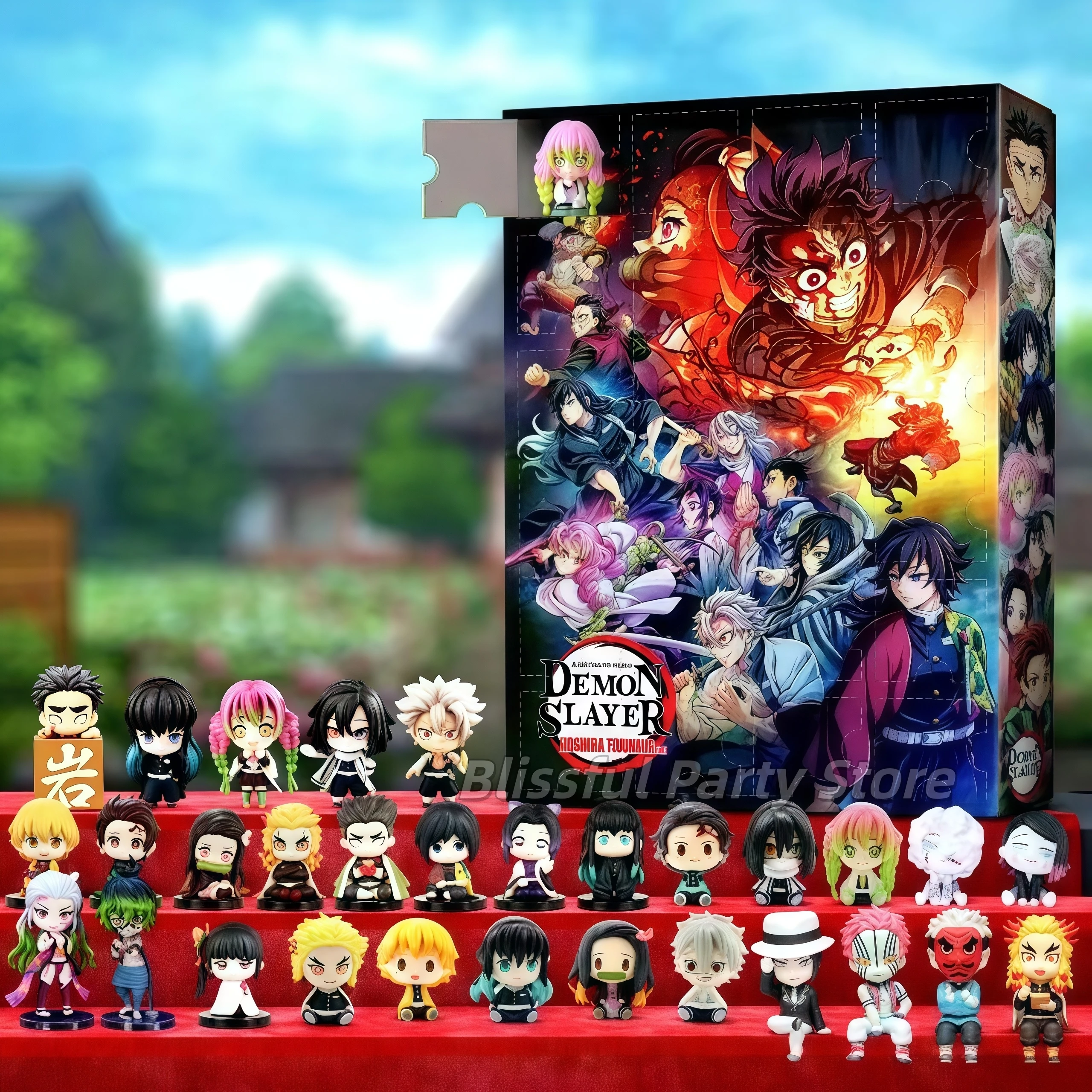 2026 Demon Slayers Adventskalender Weihnachten Countdown-Kalender 2 DAnime Figur 24 Tage Überraschungsbox Peripherie Kinderspielzeug Geschenk