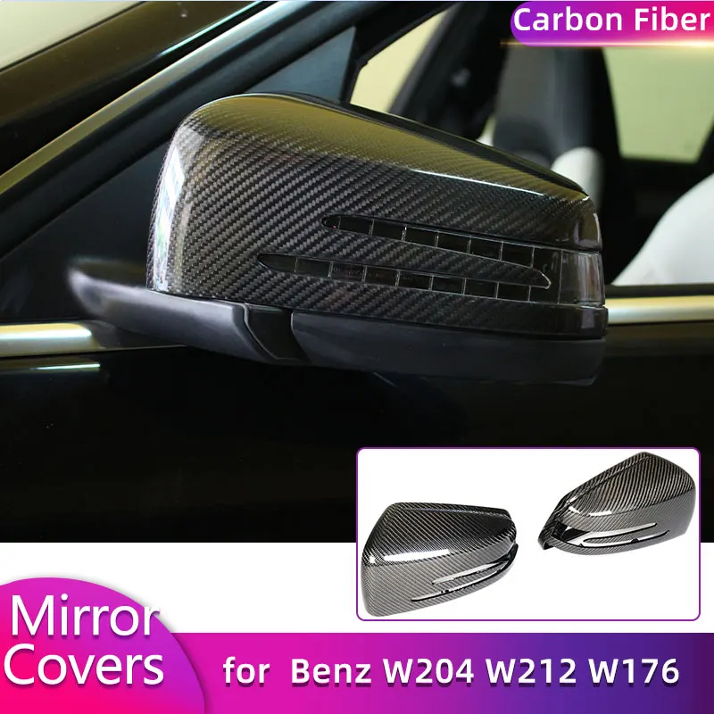 

Carbon Fiber Rearview Mirror Covers Caps for Mercedes Benz W204 W212 W176 W117 W218 X156 2009-2016 Car Side Mirror Caps Shell