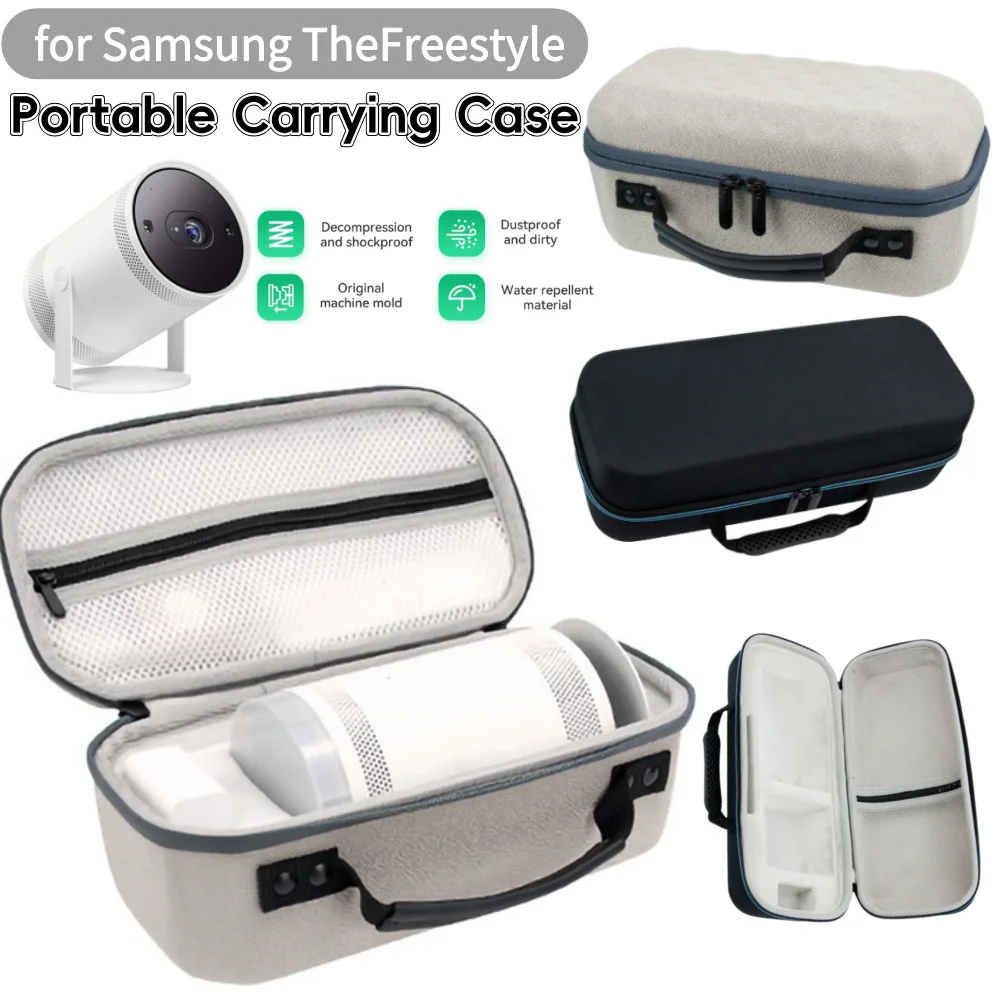 

Дорожный чехол для Samsung The Freestyle, защитная сумка на молнии, жесткая пыленепроницаемая сумка для аксессуаров для проекторов из ЭВА
