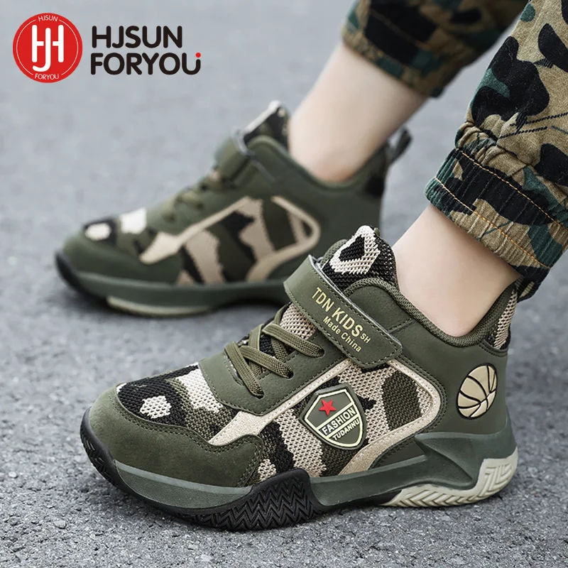 

Fashion Children Camouflage Basketball Shoes Girls Boys Cotton Snow Boots Warm Kids Boots Boy Winter Outdoor Shoes Sneakers