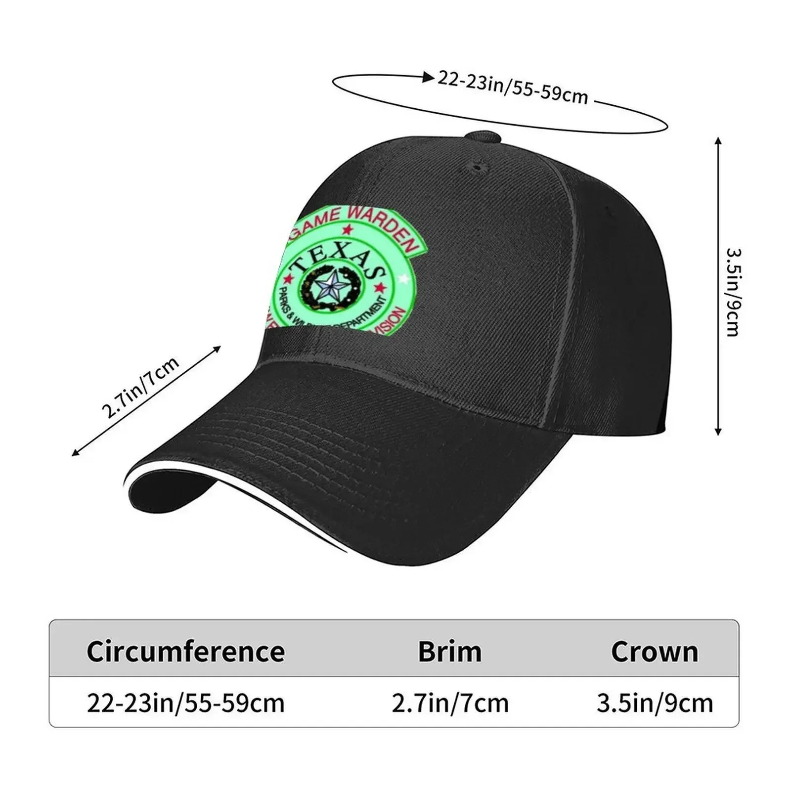 New Texas Game Warden Law Enforcement Division Baseball Cap Trucker Cap Hat Man Luxury Rugby Summer Hat Male Women's