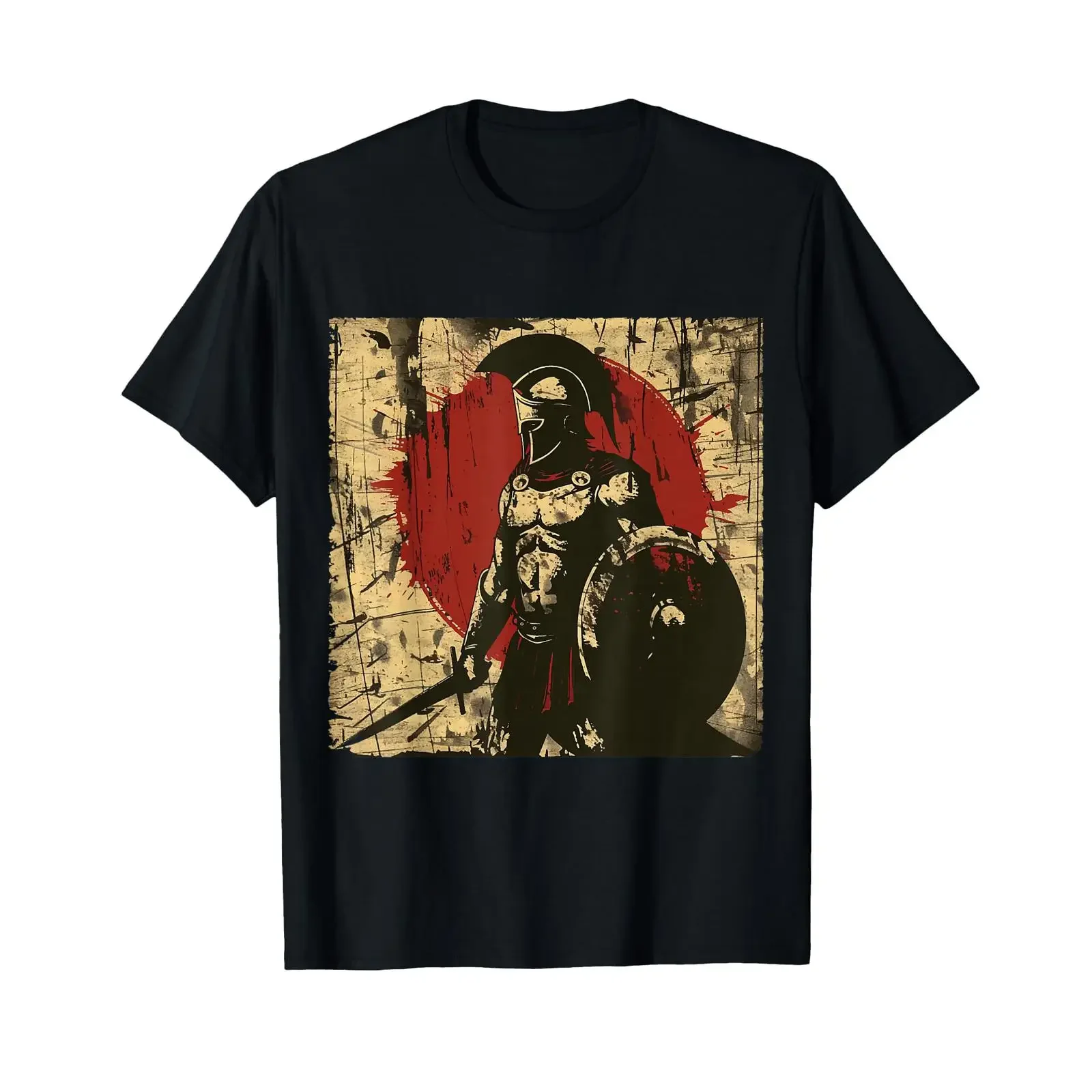 Camiseta Sparta Spartan Fighter Helmet Greeks Leonidas, estilo vintage, cómoda, gráfica, unisex, transpirable, informal
