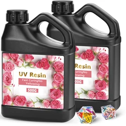 500g/1000g 1.1LB/7.05oz Fast Curing Clear UV Resin Adhesive, DIY Earring Pendant Jewelry Making