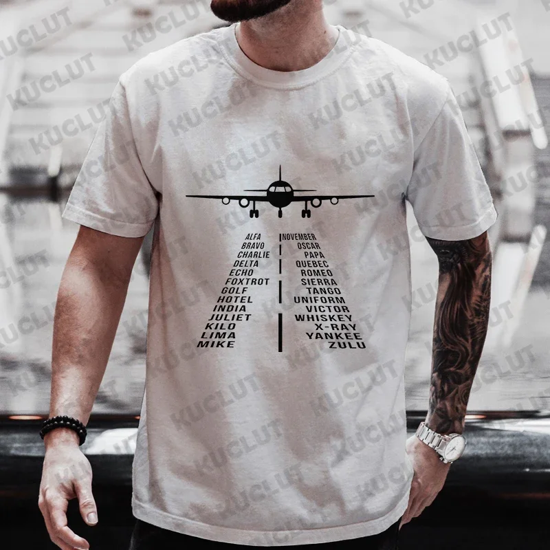 Airplane Travel Women Men T Shirt Summer Tops Women Men\'s Tops Funny Pilot Tee Aviation Alphabet Shirt Mens T Shirt Male Clothes