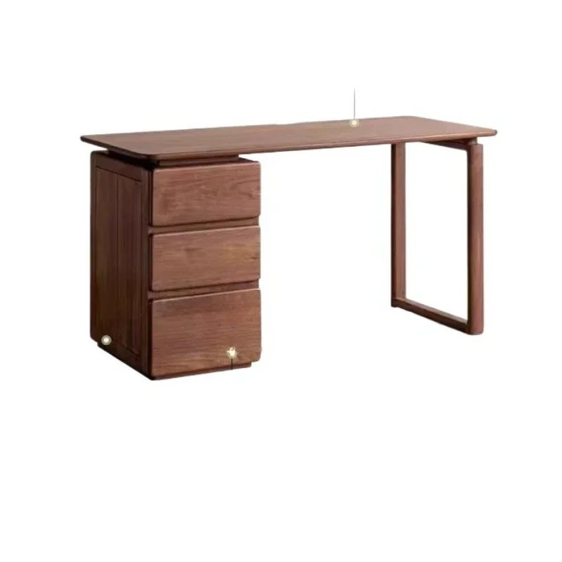 North American All Black Walnut Solid Wood Multifunctional Living Room Study Writing Desk Student