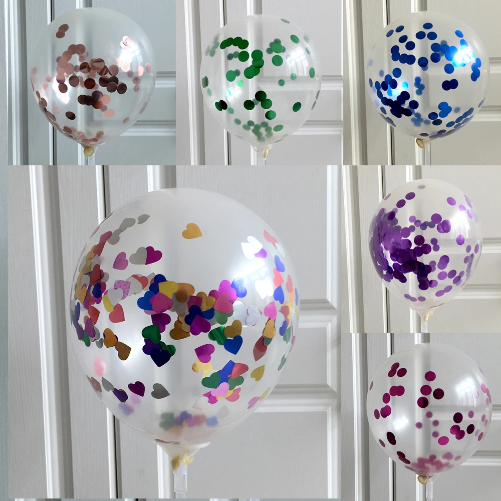 20/50 pçs 12 polegada confete balões de látex glitter claro transparente hélio ballon casamento chá de bebê festa de aniversário decoração