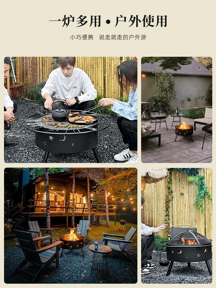 Y Home Indoor Roasting Stove Barbecue Grill Campfire Basin
