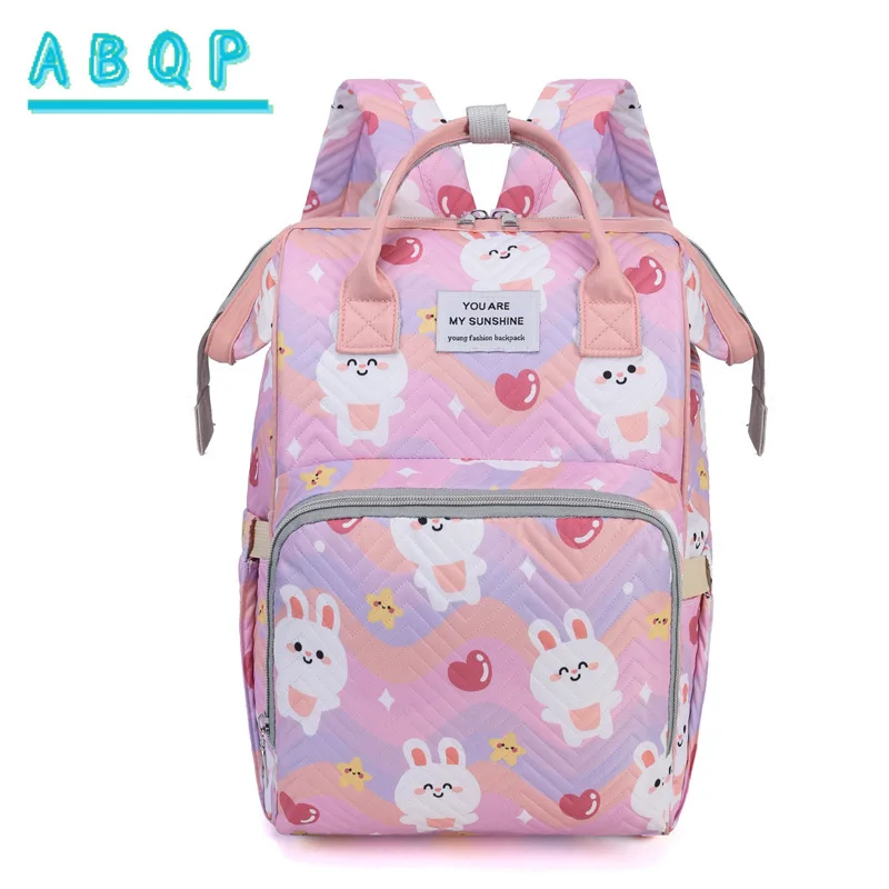 Diaper Bag Backpack Luxury Brand Cartoon Baby Diaper Bag Backpack Multifunctional Large Capacity Baby Products Storage Backpack