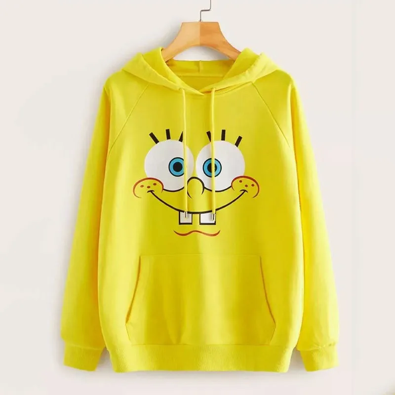 SpongeBob Heat Transfer Vinyl Sticker Iron On Transfers For Clothes Man T-shirt Hoodie Cartoon style Patches Applique DIY Gift