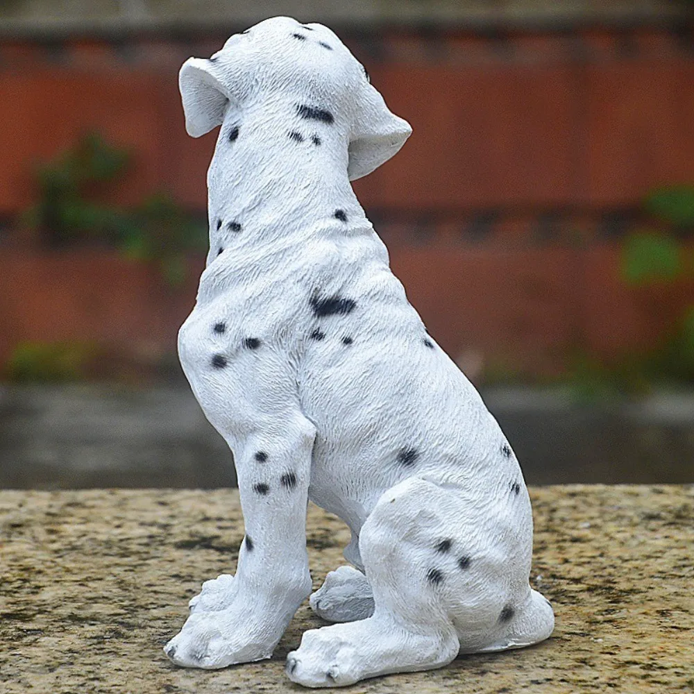 Cute Small Dog Statue Handmade Decorative Mini Dog Figurine Resin Crafts Puppy Statue Home Office Desk Decoration