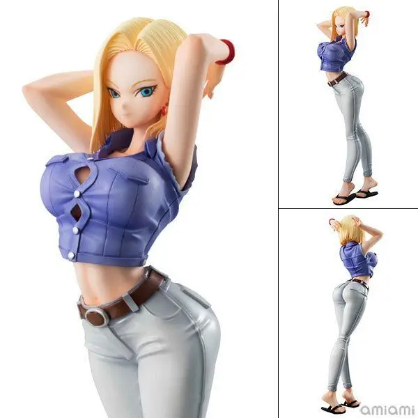 20cm Dragon Ball Z lazuli Android 18 Anime Doll Action Figure PVC toys Collection figures for friends gifts