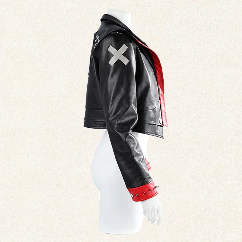 Vi-Disfraz de Cosplay, chaqueta de cuero Artificial, juego LOL, uniforme, accesorio, Halloween, Navidad, Carnaval, conjunto completo para hombre