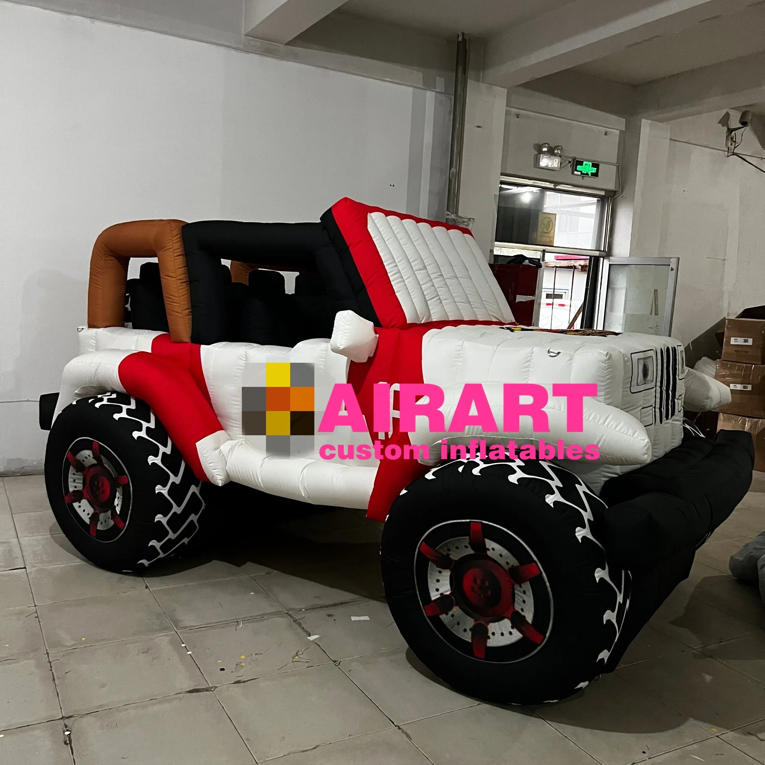 Realistic Inflatable Jeep Balloons, Park Square Mall Party Exhibition Event Custom  Car