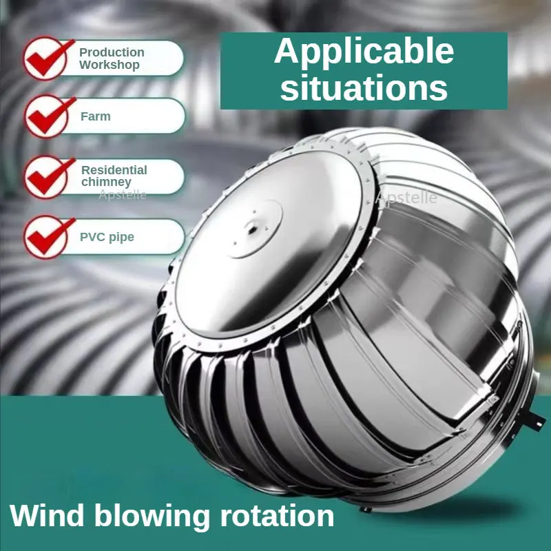 

304 Ventilation Ball Cooling Ball Plant Flue Stainless Steel Hood Roof Farm Exhaust Fan Ventilator