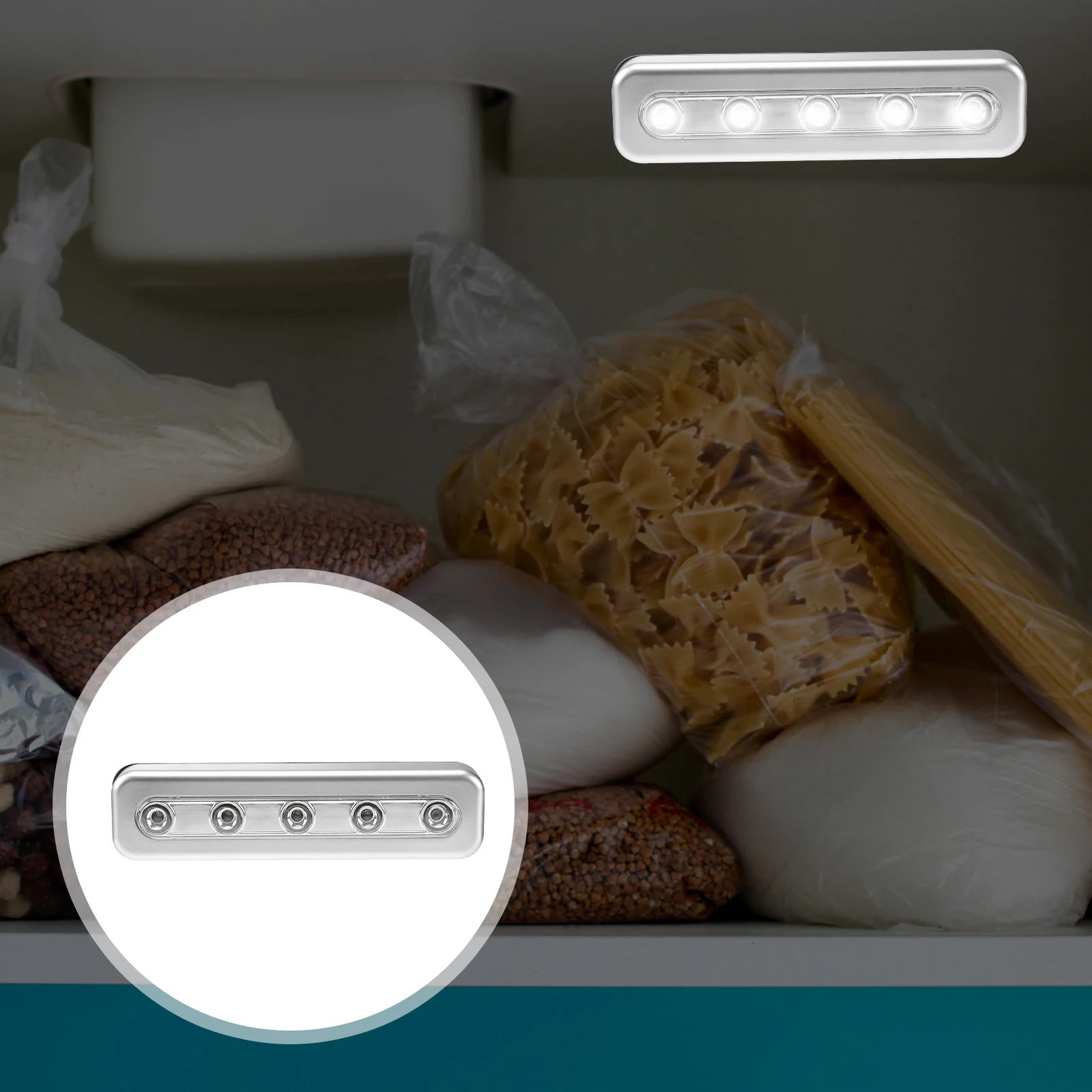 터치 센서 라이트 5 LED 모션 센서 야간등 캐비닛 서랍 램프 옷장 계단 무선 작동