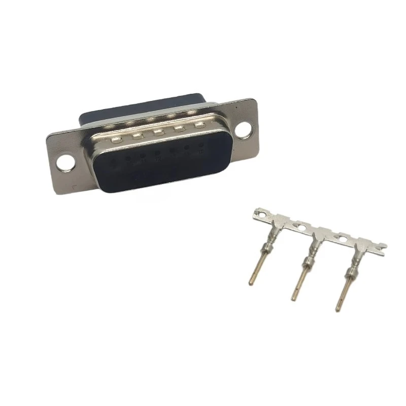 Разъем DB15 «папа/гнездо», торцевой тип, плагин без пайки с двумя клеммами/двухрядный 15-жильный тип провода холодного прессования